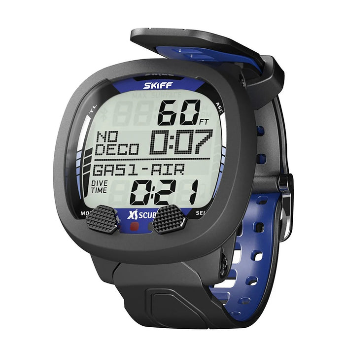 XS Scuba Skiff Wrist Dive Computer – Air/Nitrox/Gauge Modes, Wireless DiveSync App Connectivity, 2-Button Operation, Bühlmann ZHL-16 Algorithm, Backlit Display