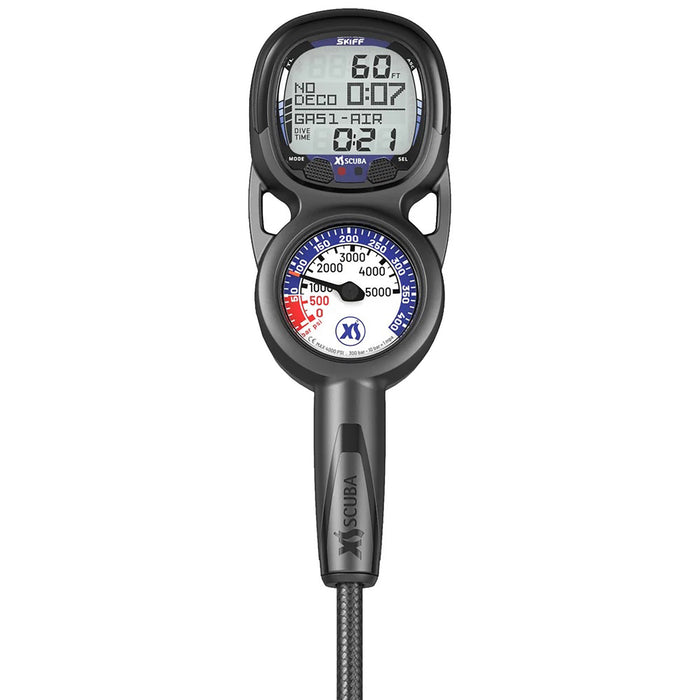 XS Scuba Skiff Dive Computer CM120 – 2-Gauge Console, Air/Nitrox/Gauge Modes, Wireless App Sync, Bühlmann ZHL-16 Algorithm