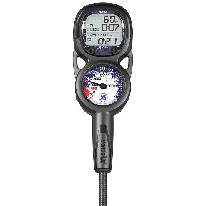XS Scuba Skiff Dive Computer CM130 – 3-Gauge Console, Air/Nitrox/Gauge Modes, Wireless App Sync, Bühlmann ZHL-16 Algorithm