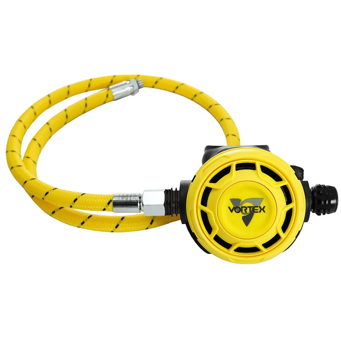 XS Scuba Highland Vortex Octopus – Pneumatically Balanced Alternate Air Source with Venturi Control & Miflex Hose