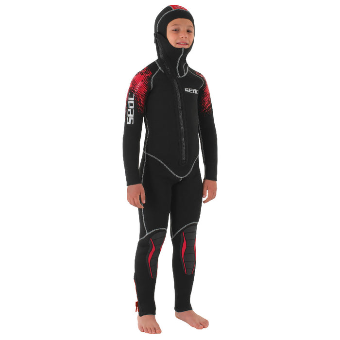 SEAC First 5mm one-Piece Wetsuit with Integrated Hood for Children and Teenegers