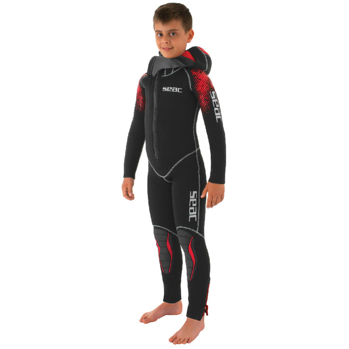 SEAC First 5mm one-Piece Wetsuit with Integrated Hood for Children and Teenegers