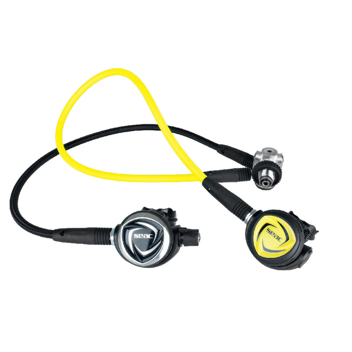 SEAC DX200 INT 230 Bar, Octopus and Diving Regulator Set, Bag Included, Black, Standard