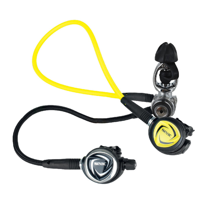 SEAC DX200 INT 230 Bar, Octopus and Diving Regulator Set, Bag Included, Black, Standard