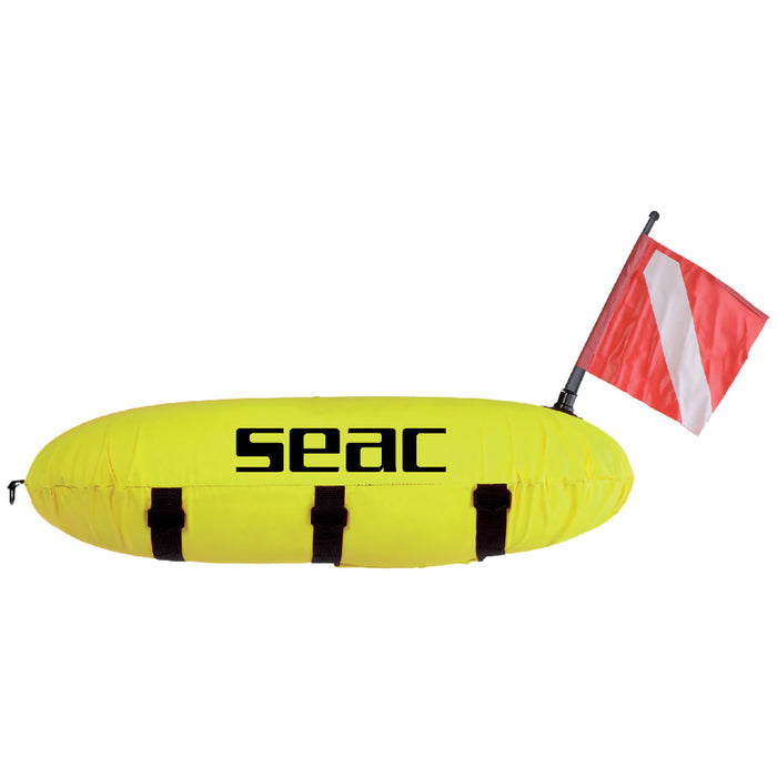 SEAC Master Torpedo Buoy with Marker Flag for Scuba Diving, Spearfishing and Freediving