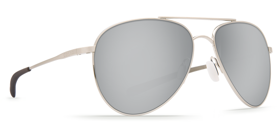 Costa Cook Brushed Palladium, Silver Mirror 580P Sunglasses, Plastic