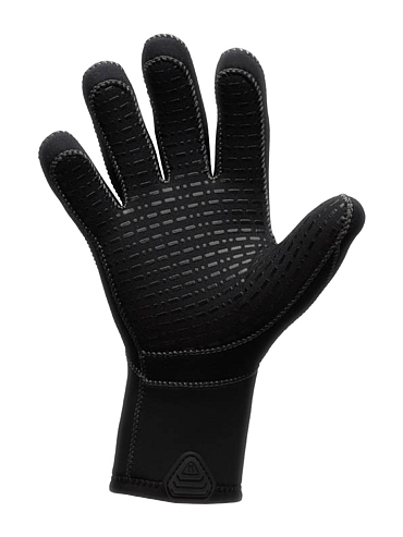 Waterproof G1 5 Finger Semidry 5mm Gloves with Polyurethane Embossed Section Provides a Non-Slip Grip