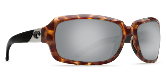 Costa Isabela Retro Tort W Black Temp Silver Mirror 580P Sunglasses, Plastic