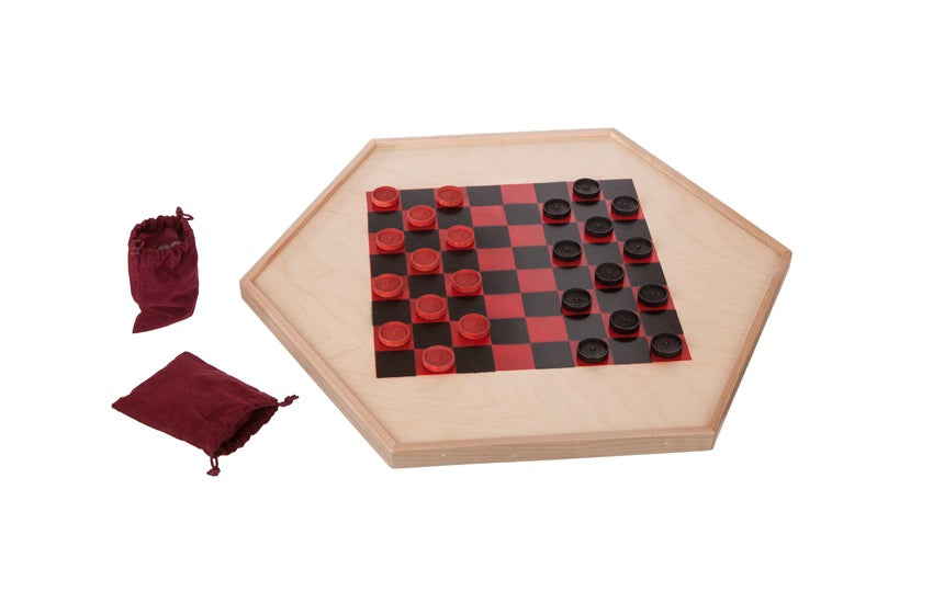 Amish Buggy Toys Kids Wooden Checker Gameboard - includes Instructions & all Game Pieces