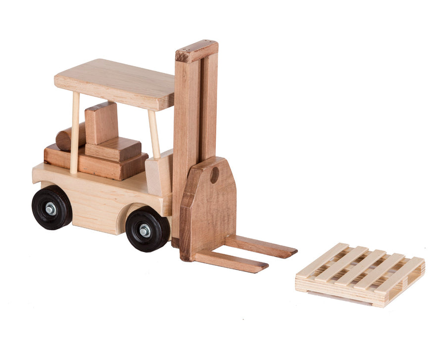 Amish Buggy Toys Kids Wooden Fork Lift & Pallets Playset