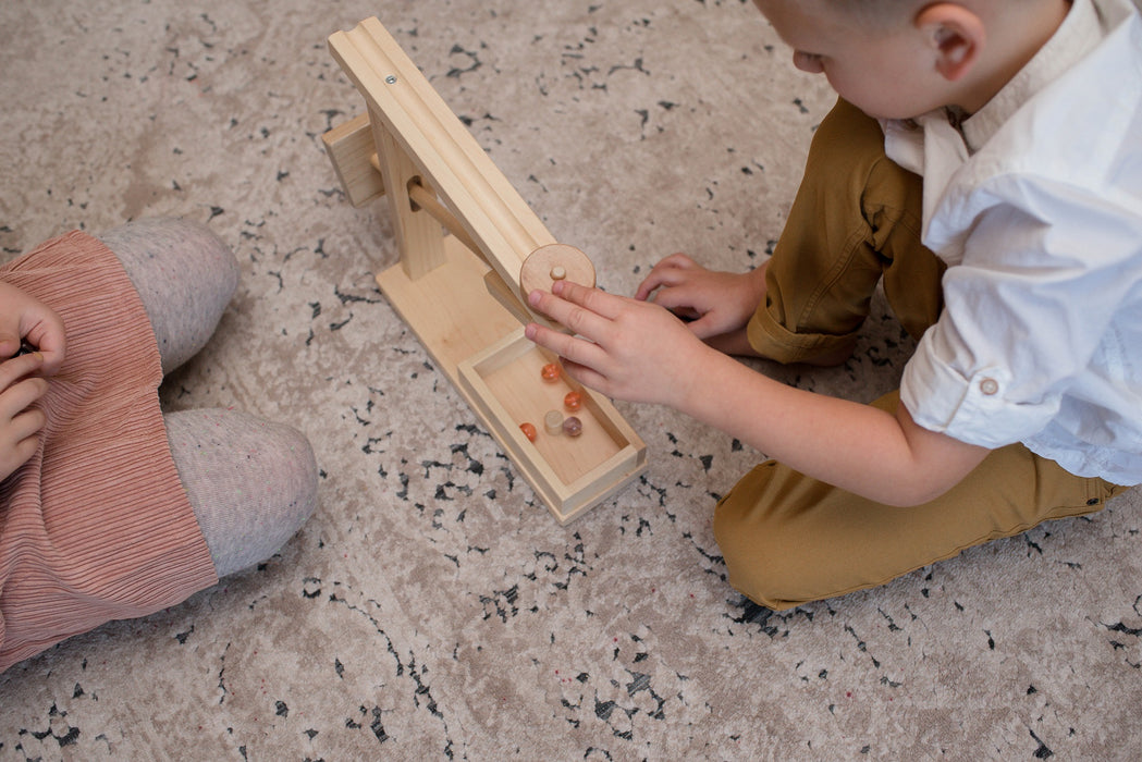 Amish Buggy Toys Wooden Marble Motion Machine Toy