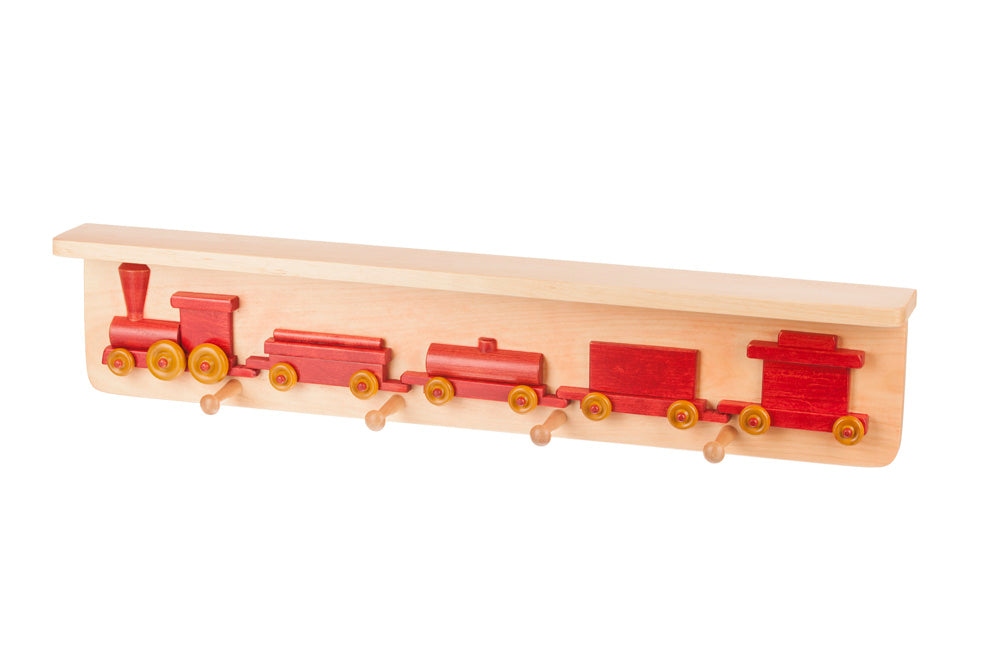 Amish Buggy Toys Kids Wooden Train Shelf