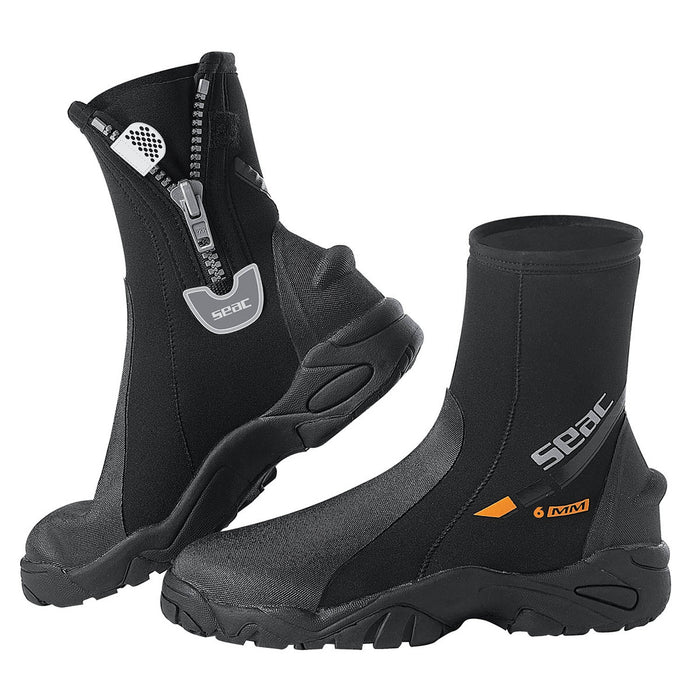 SEAC Pro HD 6mm Neoprene Wetsuit Boots with Side Zipper