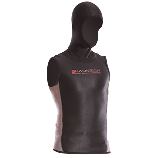 Sharkskin Men's Chillproof Vest w/ Hood, Black