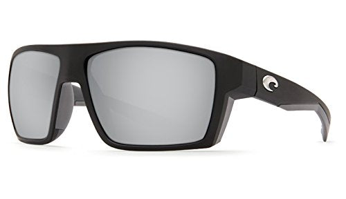 Costa Bloke Matte Black, Silver Mirror 580G Sunglasses, Plastic