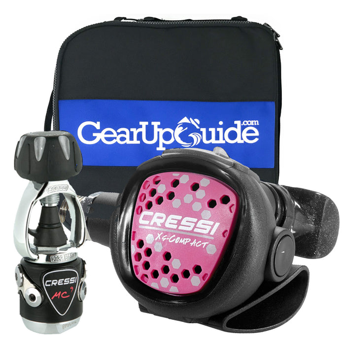 Cressi Compact MC9 Scuba Regulator w/ Gear up Guide Regulator Bag