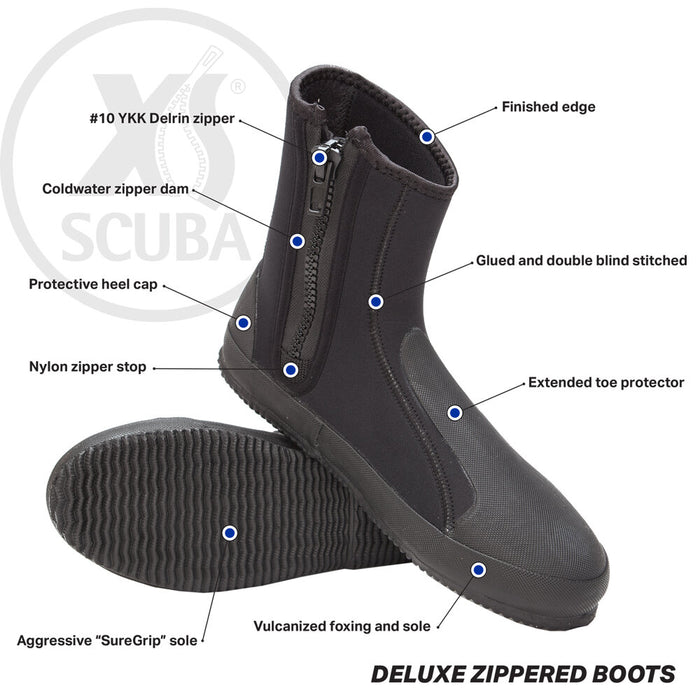 XS Scuba 5mm Deluxe Zipper Boots