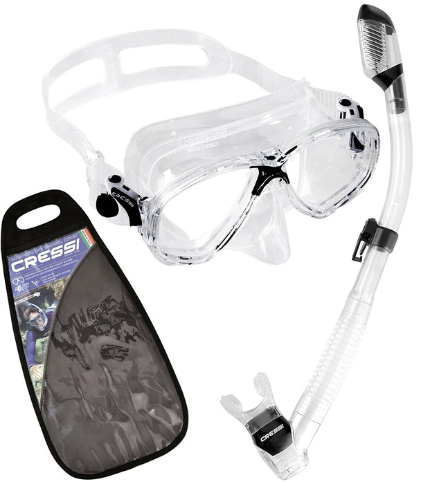 Cressi Adult Snorkeling Kit - Mask & Dry-Snorkel - Soft Silicone, Perfect Seal, Top Dry Valve - Marea & Supernova Dry: Designed in Italy