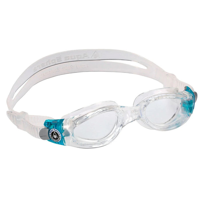 Aqua Sphere Kaiman Women's Swimming Goggles Clear Lens, Translucent/Turquoise