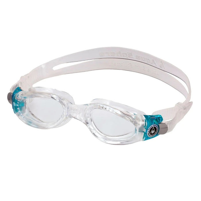 Aqua Sphere Kaiman Women's Swimming Goggles Clear Lens, Translucent/Turquoise