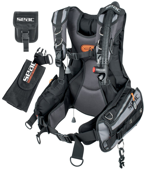 SEAC EQ-PRO BCD Premiere Package w/ Screen Wrist Computer, SPG, DX200 Regulator, X100 Octo & Bag Assembled by GUPG