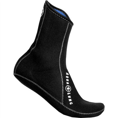 Aqua Lung 3mm Ergo Neoprene High Top Socks, Black