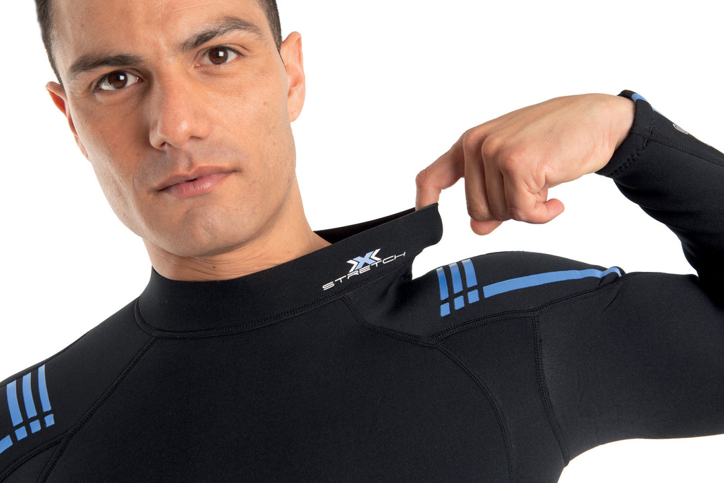 SEAC Feel Men's One-Piece Ultra-Elastic 3mm Neoprene Wetsuit w/ Back Zipper for Diving Snorkelling Freediving