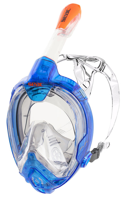 SEAC Fun Full Face Snorkeling Mask for Children 10+ and Small Faces, Safety Release Buckles