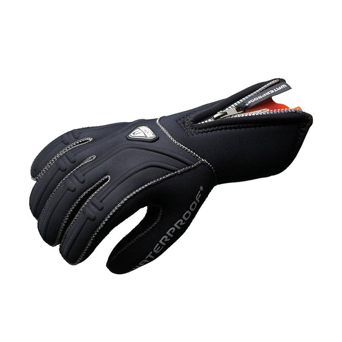 Waterproof G1 5 Finger 3mm Gloves with Glide Skin Interior and a Long Zipper for Easy Donning