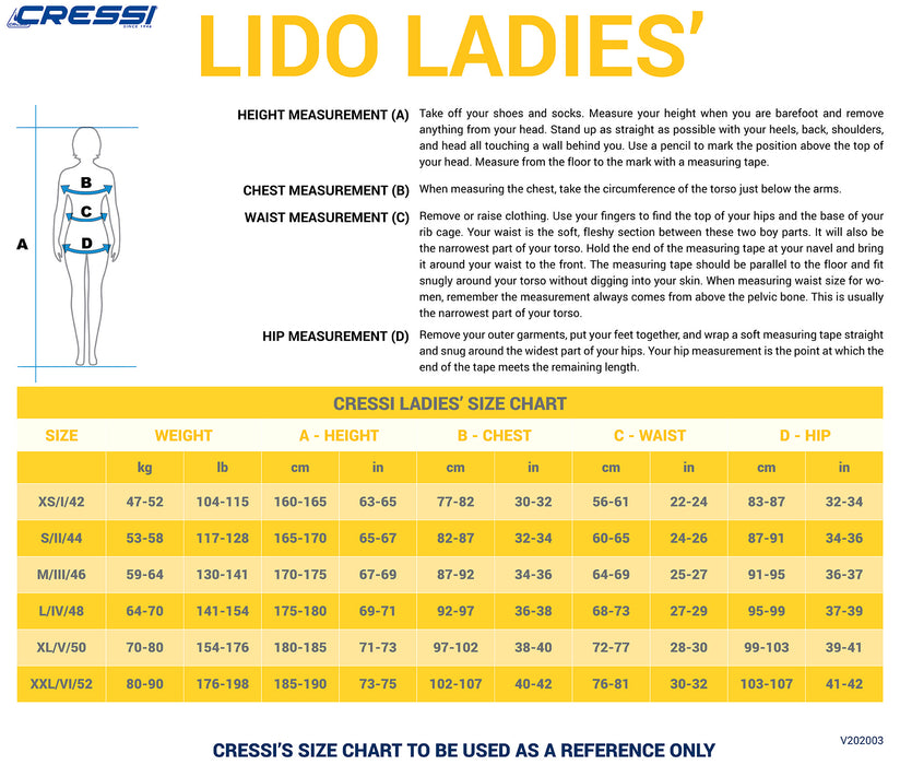 Cressi Lido Women's 2mm Short Wetsuit