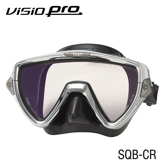 Tusa Visio Pro Scuba Diving Mask Chrome