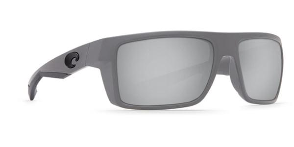 Costa Motu Matte Gray Silver Mirror 580P Sunglasses, Plastic