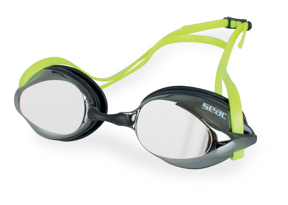 SEAC Ray Mirrored Swimming Goggles for Women and Men, Sun Protection for the Eyes, Perfect for Open Water