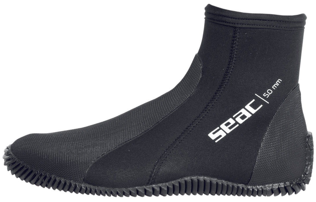 SEAC Regular 5mm Premium Neoprene Anti-Slip Sole Wetsuit Boots w/ Zipper