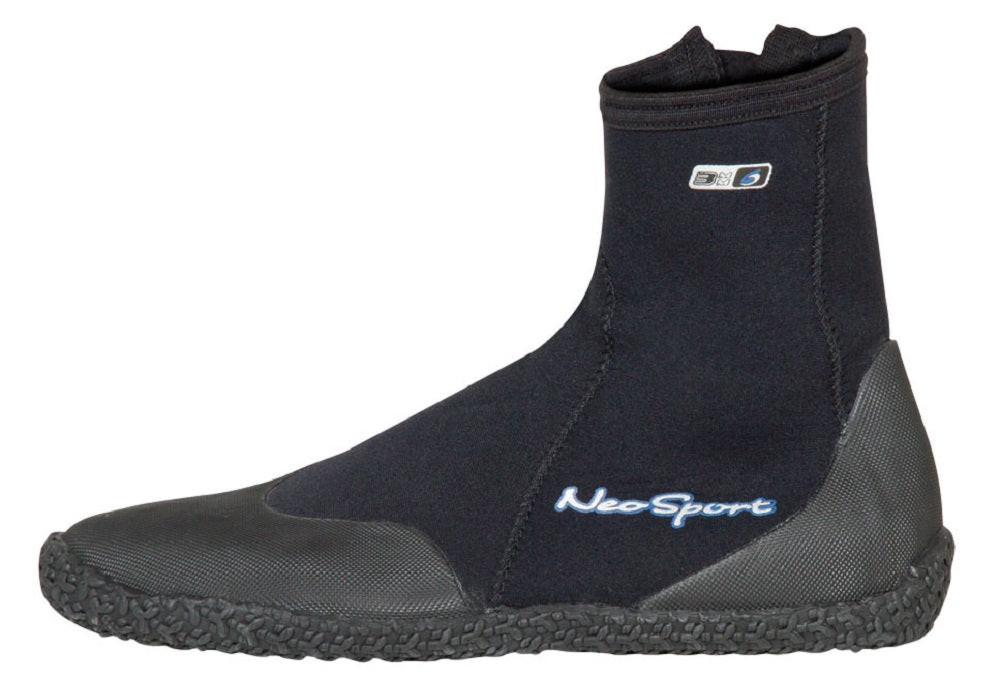 Neosport 5mm High Top Zipper Boots with Premium Neoprene Material and Water Entry Barrier