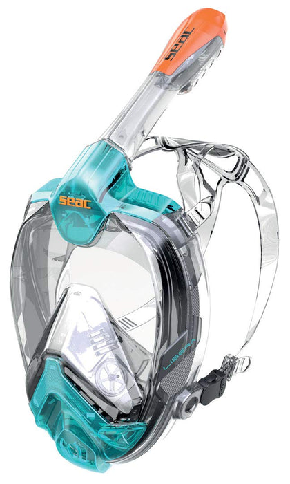 SEAC Libera Snorkeling Full Face Mask, Natural Breathing Through Your Mouth and Nose