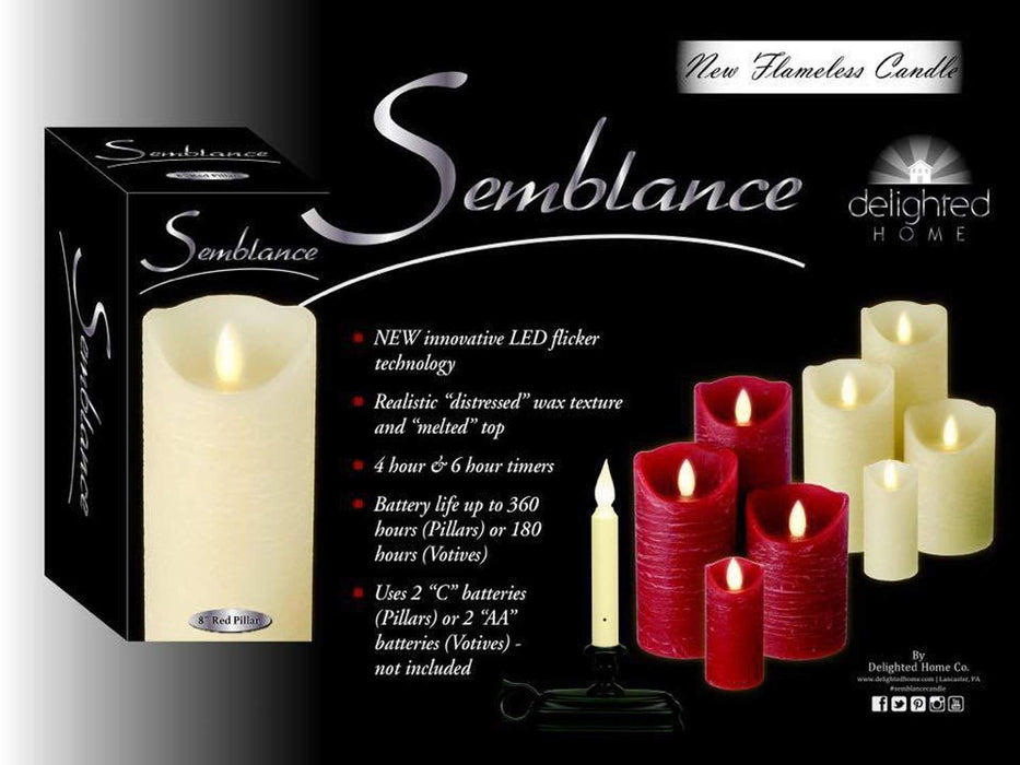 Delighted Home Flickering Flameless Candle 4 and 6-hour Timer Battery Operated Dancing LED Wax Votive Candle