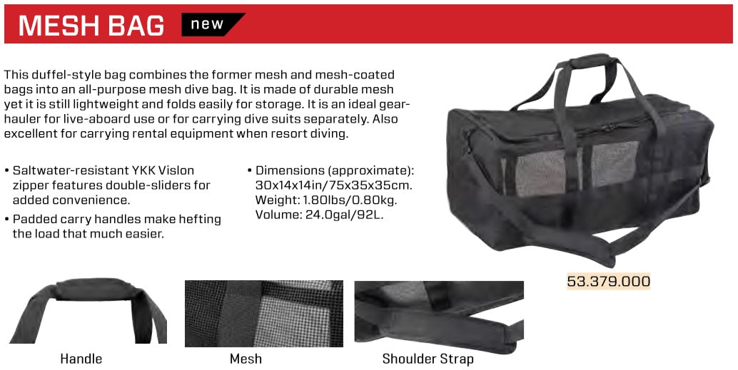 Scubapro Duffel-Style All-Purpose Mesh Dive Bag