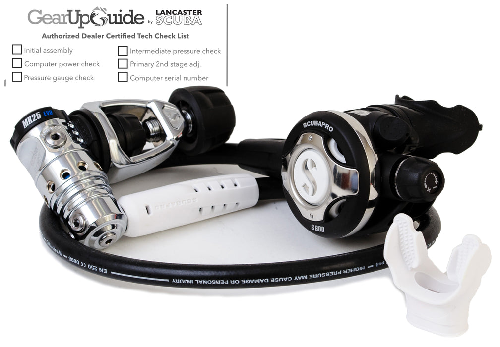 Scubapro MK25 EVO / S600 Scuba Regulator GupG Pressure Test Checklist