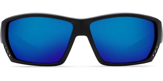 Costa Tuna Alley Matte Black Blue Mirror Sunglasses 580P Plastic 2.00