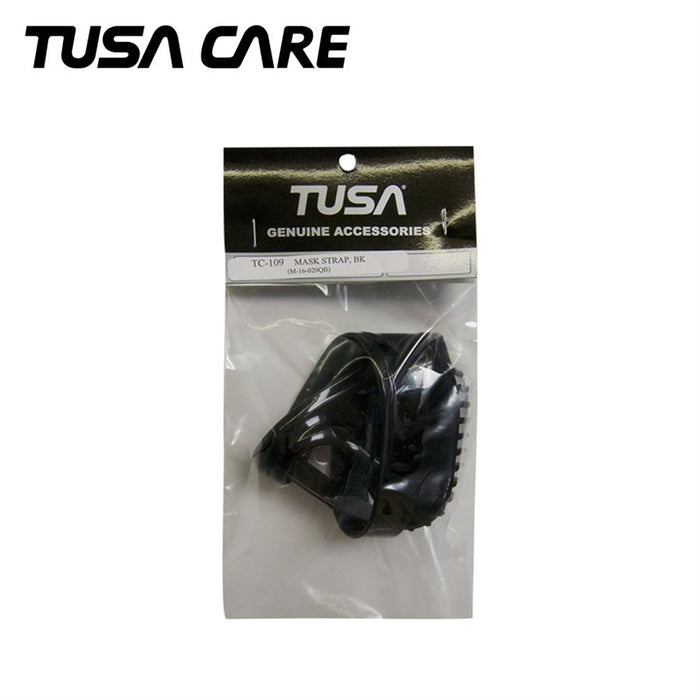 TUSA Mask Strap (TC-109 Black) Fits Most All Dive Masks - Made from Silicone, Rubber