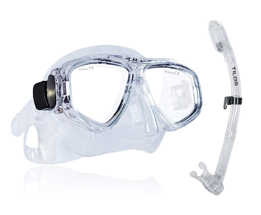 Tilos Fantasia Mask and Sleek Dry Snorkel Set