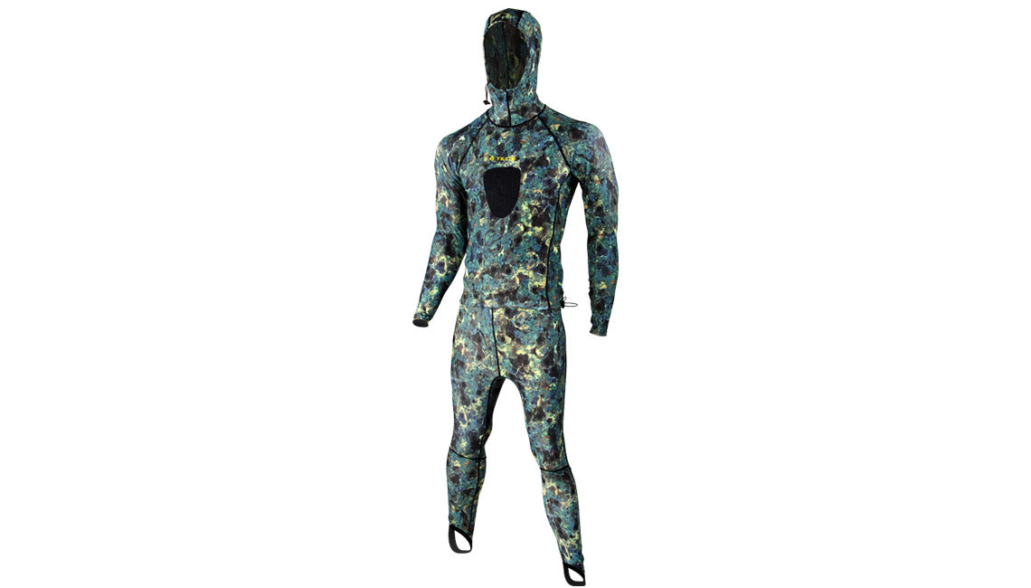 Tilos Camouflage 5.5oz Spearfishing Shirt w/ Hood