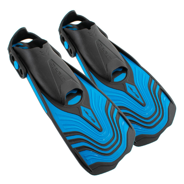 SEAC Vela OH Snorkeling and Pool Swimming Short Fins with Adjustable Strap